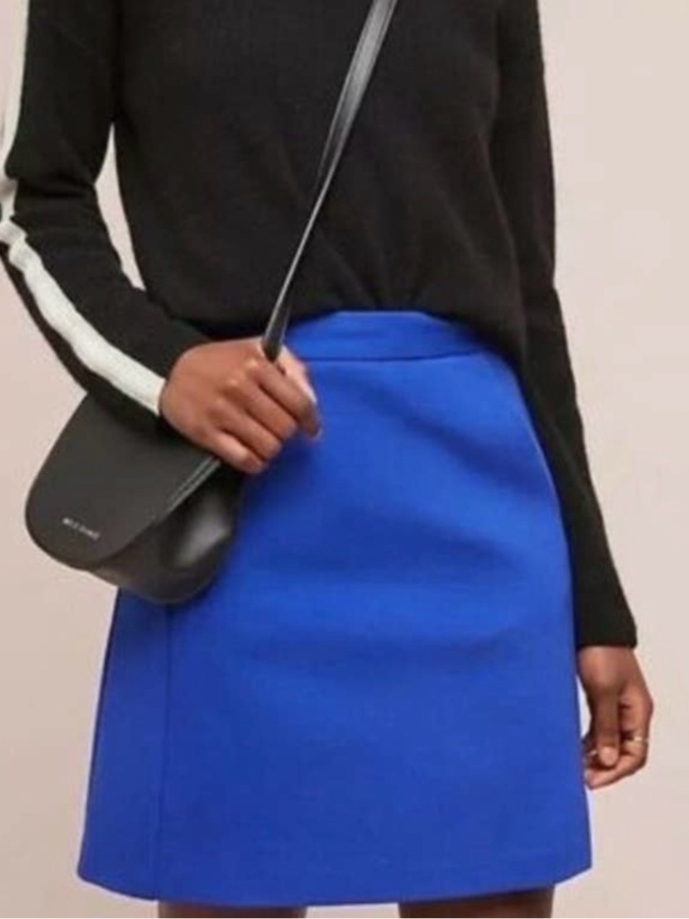 Hutch Ponte Blue Mini Skirt Anthro XS